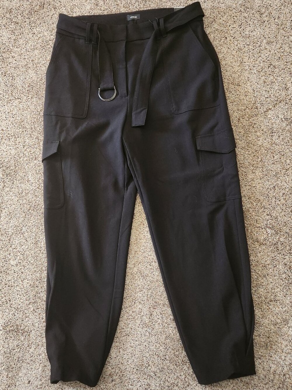 New Express Super High Waisted Belted Cargo Pant Size 12R